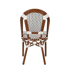 Καρέκλα Κήπου ArteLibre MUTARAZI Λευκό/Μαύρο Αλουμίνιο/Rattan 50x57x85cm